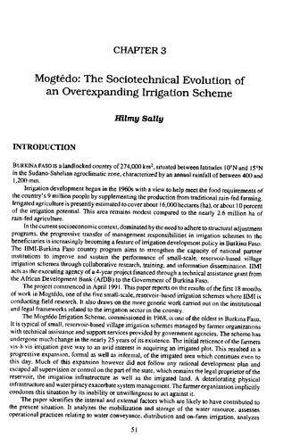 Mogtedo: the sociotechnical evolution of an overexpanding irrigation scheme
