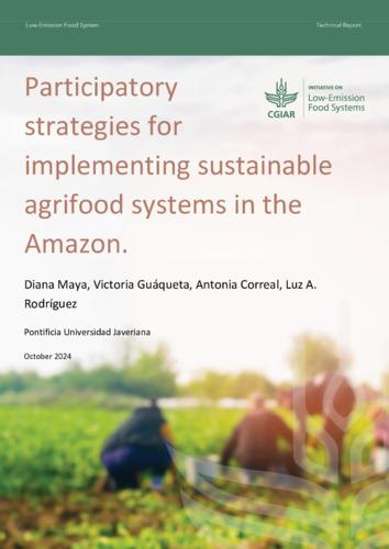 Participatory  strategies for  implementing sustainable  agrifood systems in the  Amazon