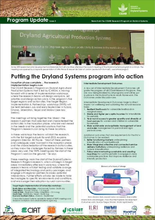 Putting the Dryland Systems program into action - Program Update, Issue 2