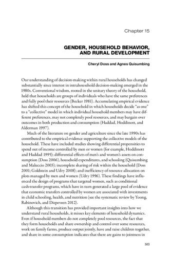 Gender, household behavior, and rural development