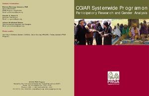 CGIAR Systemwide Program on Participatory Research and Gender Analysis