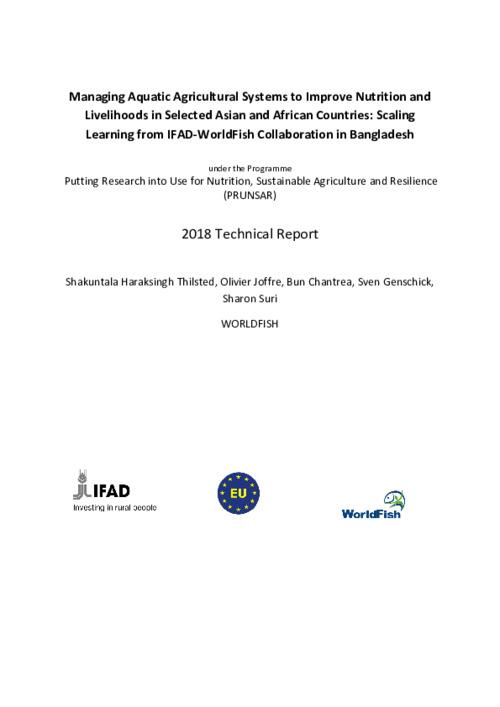 IFAD_Managing Aquatic Agricultural Systems to Improve Nutrition and Livelihoods in Selected Asian and African Countries: Scaling Learning from IFAD-WorldFish Collaboration in Bangladesh_Annual Report January 2018- January 2019