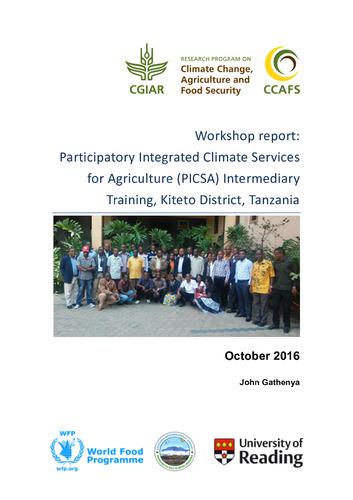 Participatory Integrated Climate Services for Agriculture (PICSA) Intermediary Training, Kiteto District, Tanzania