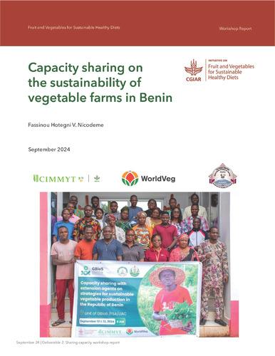 Capacity sharing on the sustainability of vegetable farms in Benin