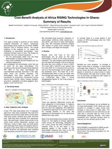 Cost-benefit-analysis of Africa RISING technologies in Ghana