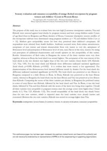 Sensory evaluation and consumer acceptability of orange-fleshed sweetpotato by pregnant women and children < 2 years in Western Kenya.