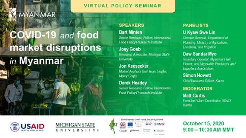 Covid 19 and food market disruptions in Myanmar