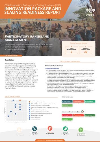 Participatory rangeland management: IPSR Innovation Package and Scaling Readiness Report