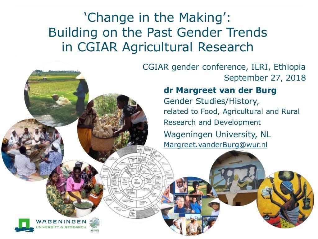 'Change in the making': Building on the past gender trends in CGIAR agricultural research