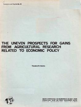 The uneven prospects for gains from agricultural research related to economic policy