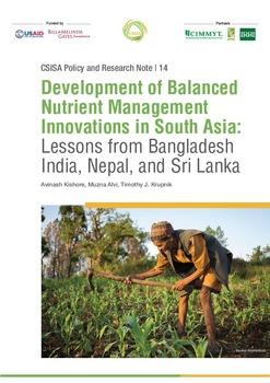 Development of balanced nutrient management innovations in South Asia: lessons from Bangladesh, India, Nepal and Sri Lanka