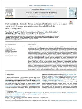 Performance of a hermetic device and neem (Azadirachta indica) in storing wheat seed: Evidence from participatory household trials in central Bangladesh