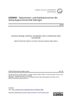 Land-use change, nutrition, and gender roles in Indonesian farm households