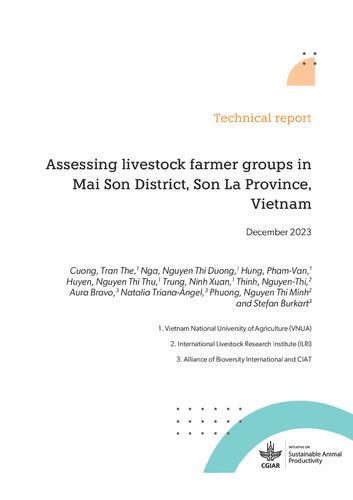 Assessing livestock farmer groups in Mai Son District, Son La Province, Vietnam
