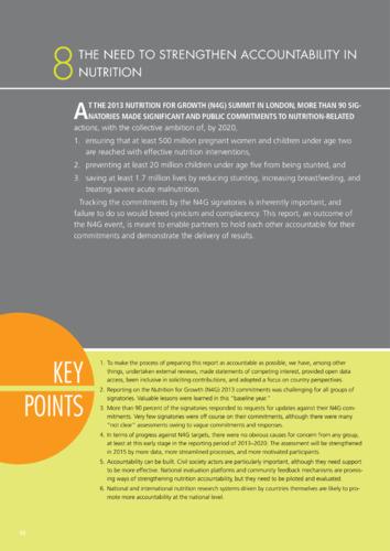 The need to strengthen accountability in nutrition