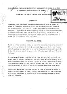 Recomendaciones generales para el establecimiento y mantenimiento de pastos en la zona de Carimagua, Llanos Orientales de Colombia