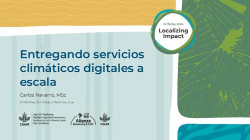 Entregando servicios climáticos digitales a escala