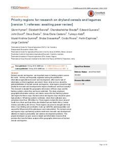 Priority regions for research on dryland cereals and legumes