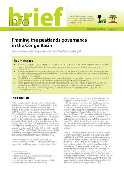 Framing the peatlands governance in the Congo Basin