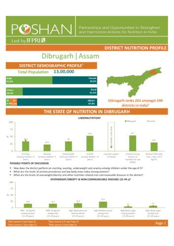 Assam district nutrition profile: Dibrugarh