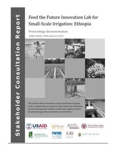 Feed the future innovation lab for small-scale irrigation, Ethiopia: Proceedings documentation, Addis Ababa, 20 January 2014