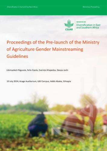 Proceedings of the Pre-launch of the Ministry of Agriculture Gender Mainstreaming Guidelines