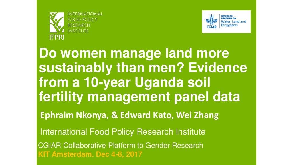 Do women manage land more sustainably than men? Evidence from 10-year Uganda soil fertility management panel data