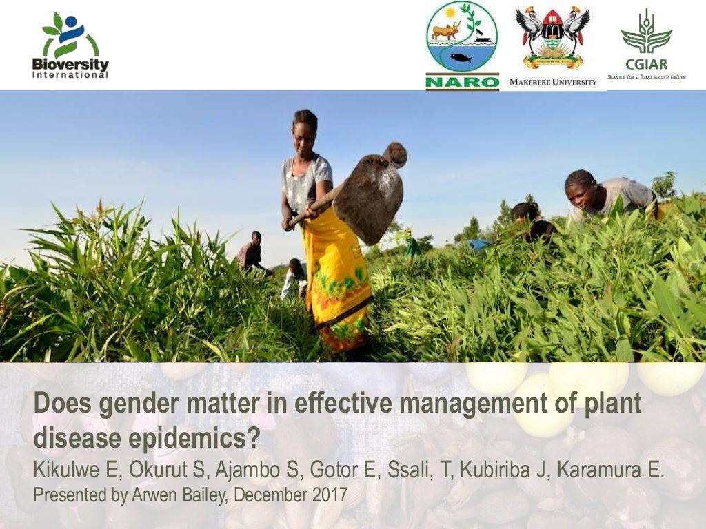 Does gender matter in effective management of plant disease epidemics? Insights from a survey among rural banana farming households in Uganda