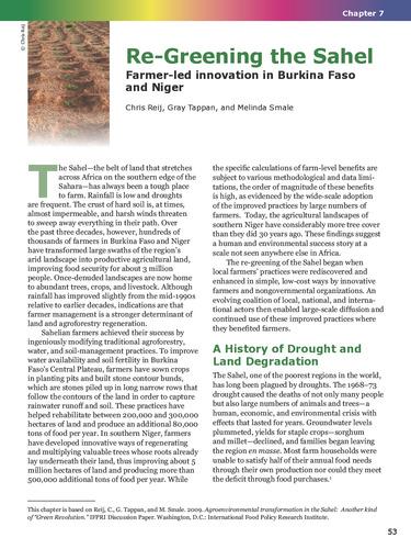 Re-Greening the Sahel: Farmer-led innovation in Burkina Faso and Niger