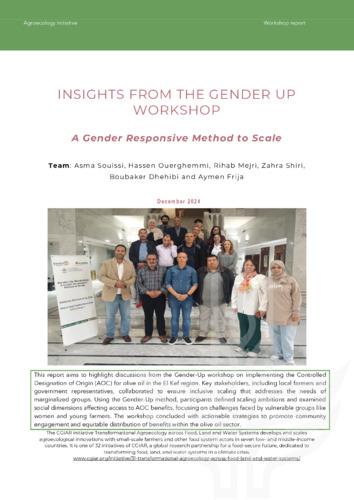 Insights from the Gender Up Workshop: A Gender Responsive Method to Scale