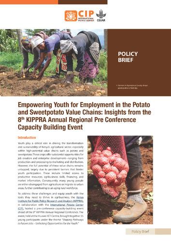 Empowering youth for employment in the potato and sweetpotato value chains: Insights from the 8th KIPPRA Annual Regional Pre-Conference Capacity Building Event
