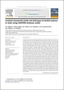 Analysis of potential yields and yield gaps of rainfed soybean in India using CROPGRO-Soybean model