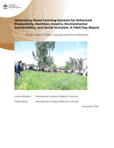 Optimizing Mixed Farming Systems for Enhanced Productivity, Nutrition, Income, Environmental Sustainability, and Social Inclusion: A Field Day Report