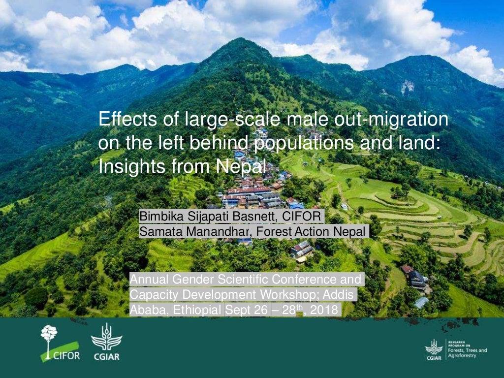 Effects of large-scale male out-migration on the left behind populations and land: insights from Nepal
