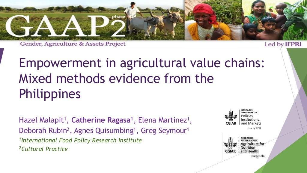 Empowerment in agricultural value chains: Mixed methods evidence from the Philippines