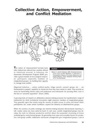 Collective action, empowerment, and conflict mediation