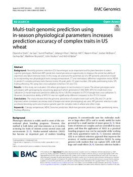 Multi-trait genomic prediction using in-season physiological parameters increases prediction accuracy of complex traits in US wheat