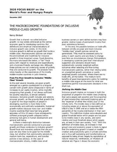 The macroeconomic foundations of inclusive middle-class growth