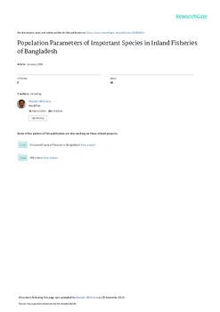 Population parameters of important species in inland fisheries of Bangladesh