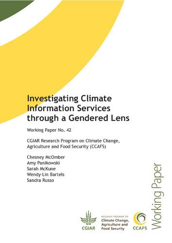 Investigating climate information services through a gendered lens