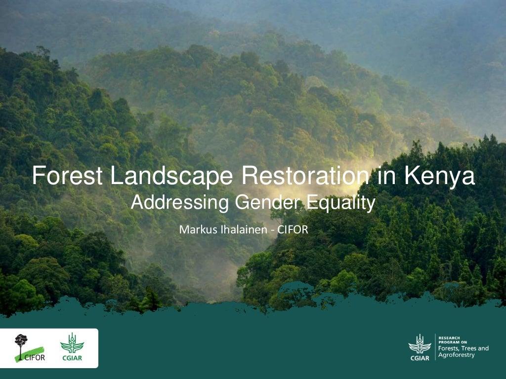 Forest landscape restoration in Kenya: Addressing gender equality