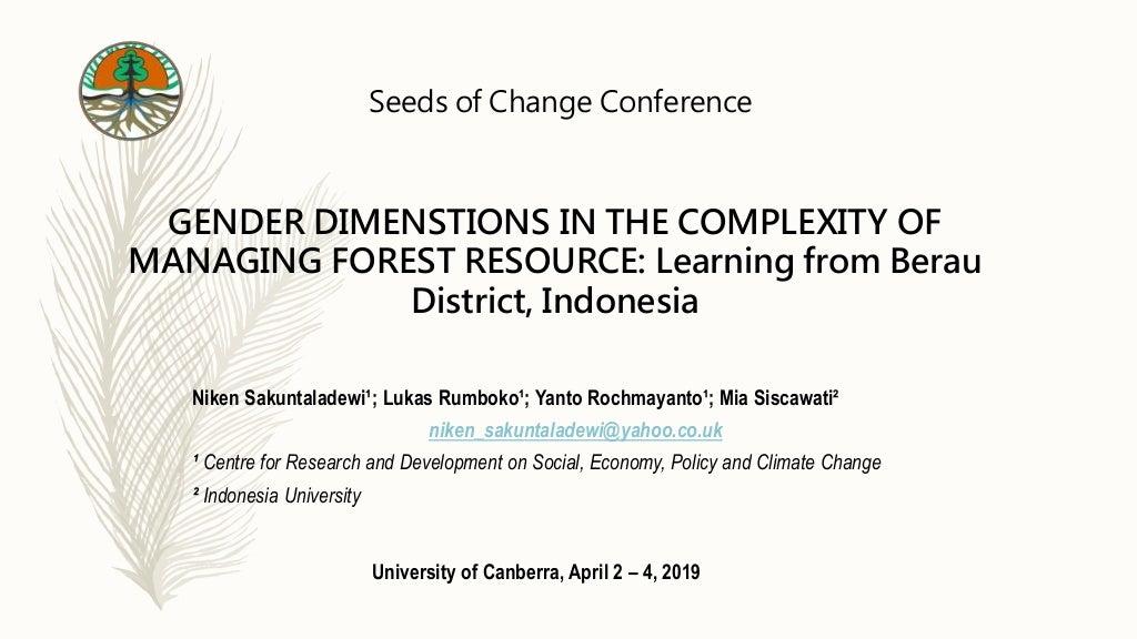 Gender dimensions in the complexity of managing forest resource: learning from Berau District, Indonesia