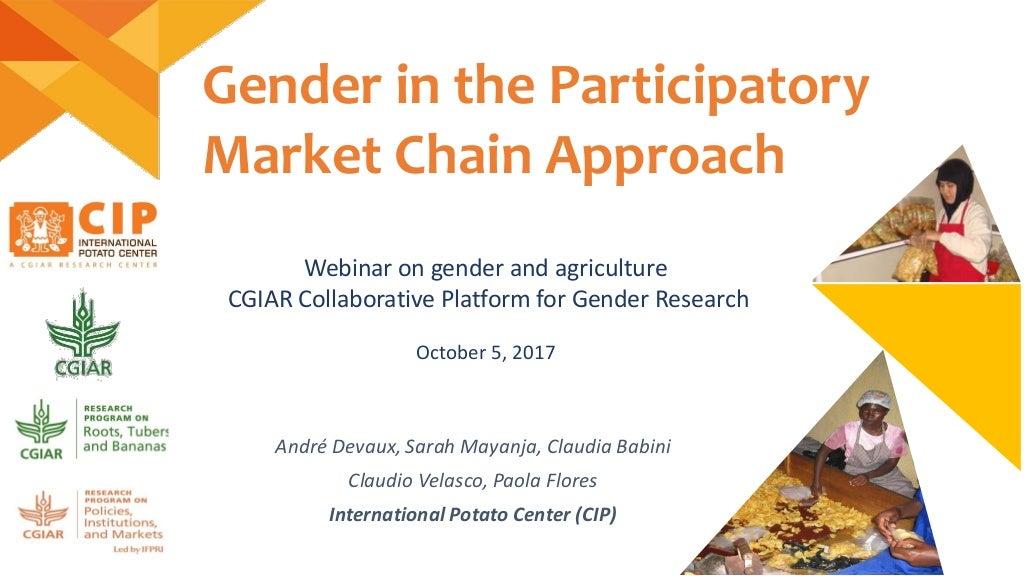 Gender in the participatory market chain approach