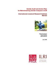Gender audit and action plan for mainstreaming gender analysis in ILRI