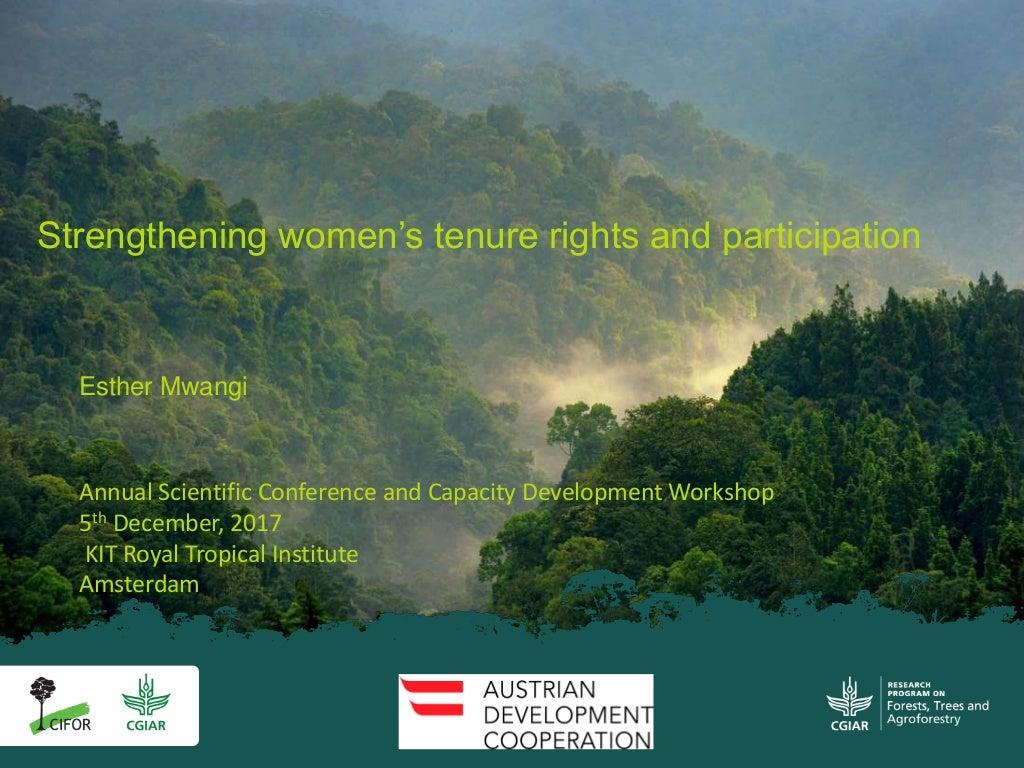 Getting a seat at the table: Strengthening women’s tenure rights and participation in community forestry in Uganda