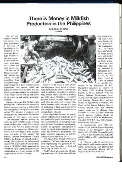 There is money in milkfish production in the Philippines