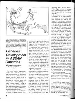 Fisheries development in ASEAN countries