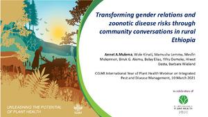 Transforming gender relations and zoonotic disease risks through community conversations in rural Ethiopia