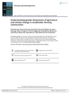 Understanding gender dimensions of agriculture and climate change in smallholder farming communities