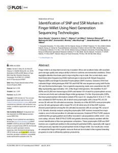 Identification of SNP and SSR Markers in Finger Millet Using Next Generation Sequencing Technologies